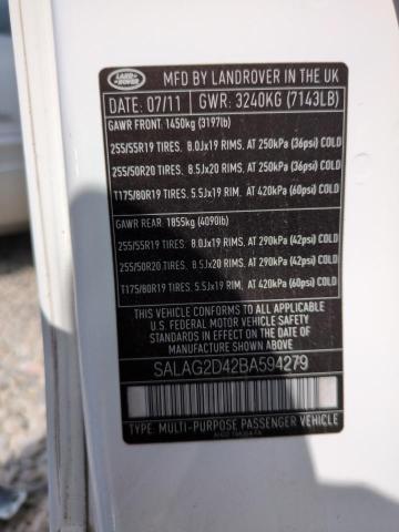 SALAG2D42BA594279 - 2011 LAND ROVER LR4 HSE 白色 照片 14