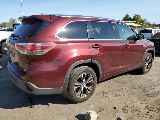 5TDJKRFH4GS340288 - 2016 TOYOTA HIGHLANDER XLE Bordo foto 3