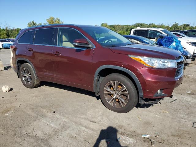 5TDJKRFH4GS340288 - 2016 TOYOTA HIGHLANDER XLE Bordo foto 4