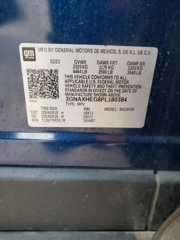 3GNAXHEG8PL180384 - 2023 CHEVROLET EQUINOX LS BLUE photo 13