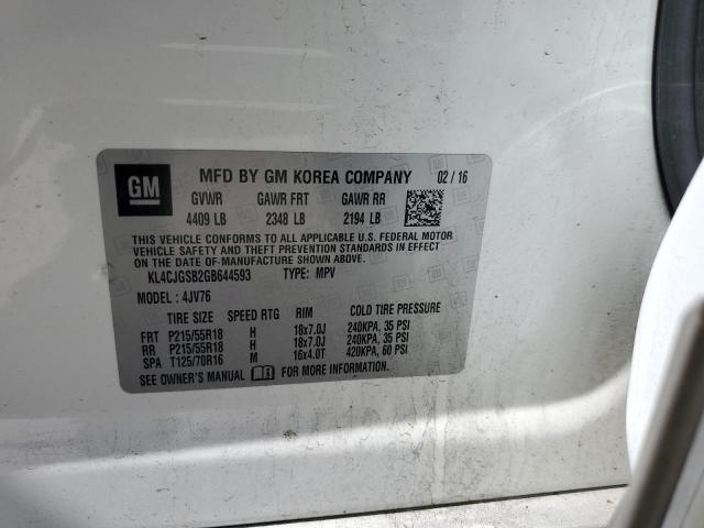 KL4CJGSB2GB644593 - 2016 BUICK ENCORE 白色 照片 13