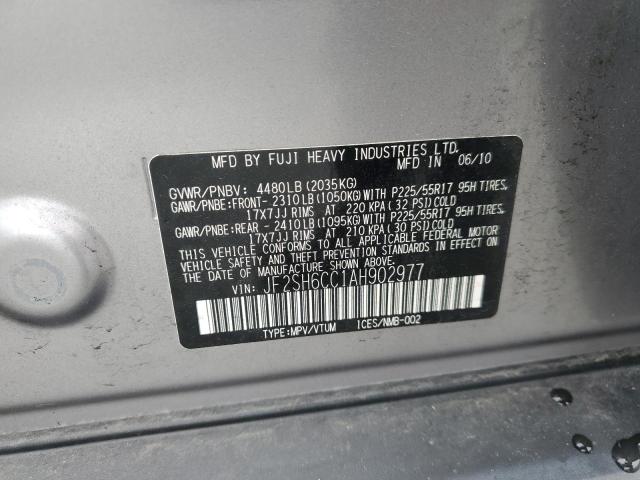 JF2SH6CC1AH902977 - 2010 SUBARU FORESTER 2.5X PREMIUM SILVER photo 13