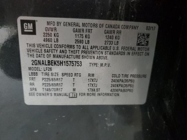 2GNALBEK5H1575753 - 2017 CHEVROLET EQUINOX LS 灰色 照片 13