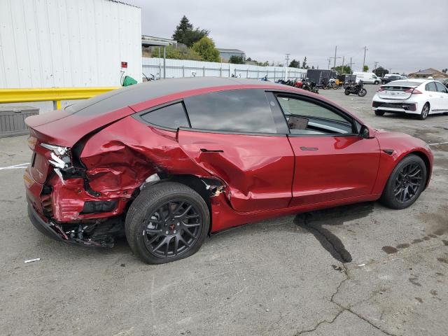 5YJ3E1EB4RF793476 - 2024 TESLA MODEL 3 RED photo 3