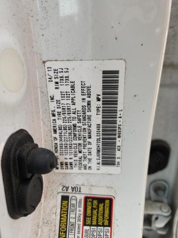 5J6RM3H72DL030498 - 2013 HONDA CR-V EXL WHITE photo 12