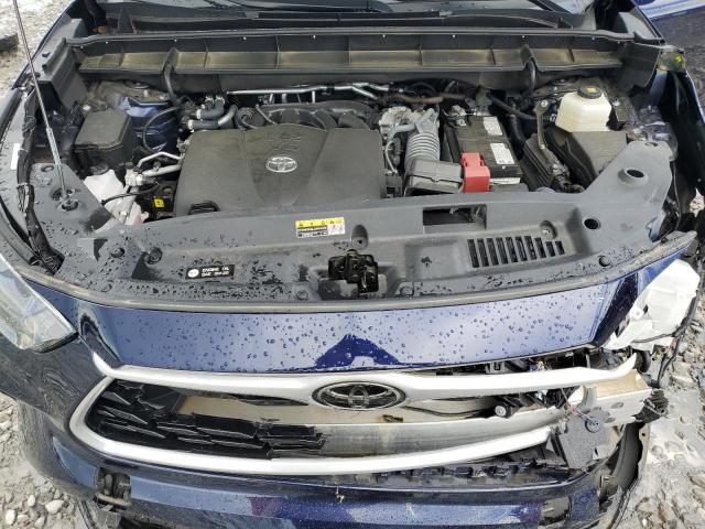 5TDGZRAH3NS554697 - 2022 TOYOTA HIGHLANDER XLE Mavi fotoğraf 12