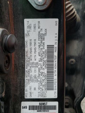 5TFLU4EN5EX106987 - 2014 TOYOTA TACOMA DOUBLE CAB GREEN photo 12