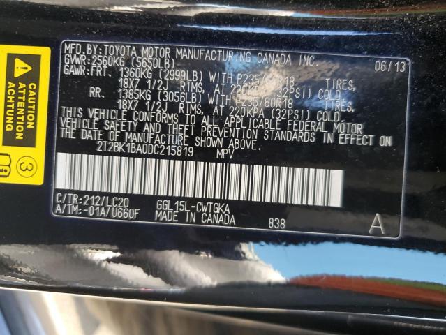 2T2BK1BA0DC215819 - 2013 LEXUS RX 350 BASE 黑色 照片 14