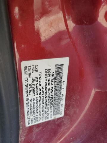 5FNRL38605B416454 - 2005 HONDA ODYSSEY EXL 红色 照片 13