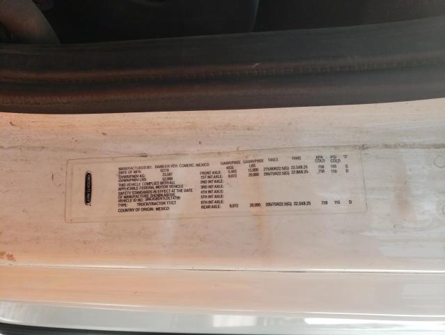 3AKJGBDV1LDLT4799 - 2020 FREIGHTLINER CASCADIA 1 თეთრი ფოტო 10