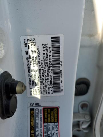 5J6RM4H51CL079534 - 2012 HONDA CR-V EX WHITE photo 14