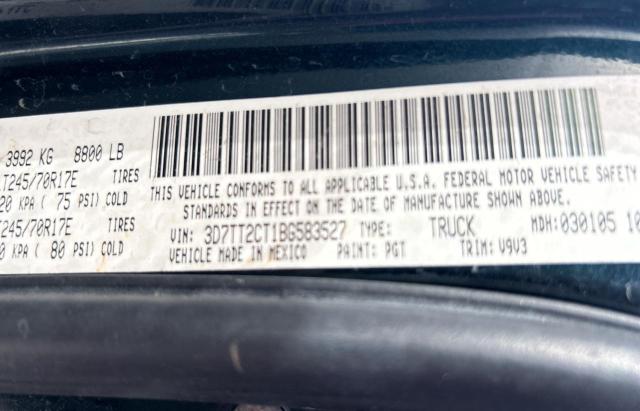 3D7TT2CT1BG583527 - 2011 DODGE RAM 2500 GREEN photo 10