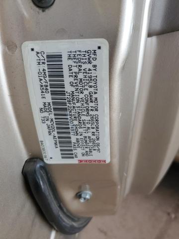 JT2BF22K8V0074977 - 1997 TOYOTA CAMRY LE TAN photo 12