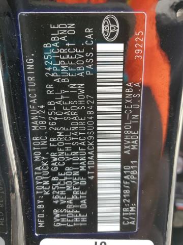 4T1DAACK9SU048427 - 2025 TOYOTA CAMRY XSE BLACK photo 12