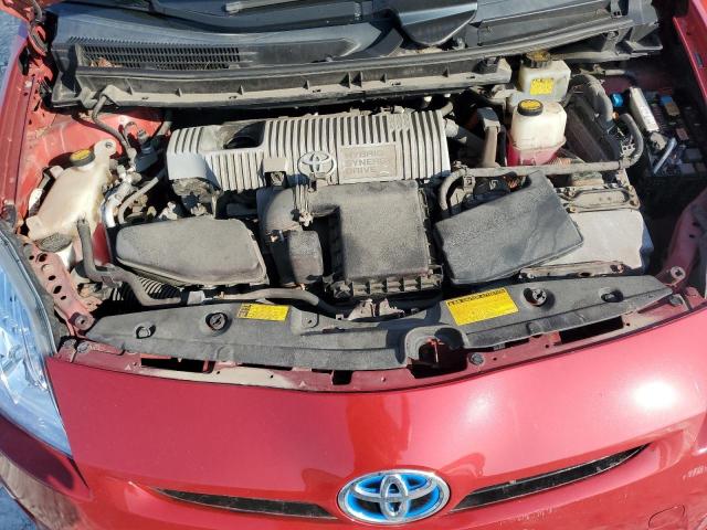 JTDKN3DU8A0118100 - 2010 TOYOTA PRIUS RED photo 11