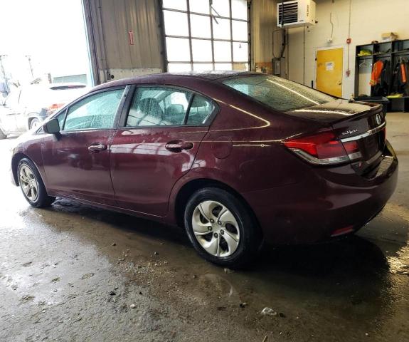 2HGFB2F52FH520984 - 2015 HONDA CIVIC LX MAROON photo 2