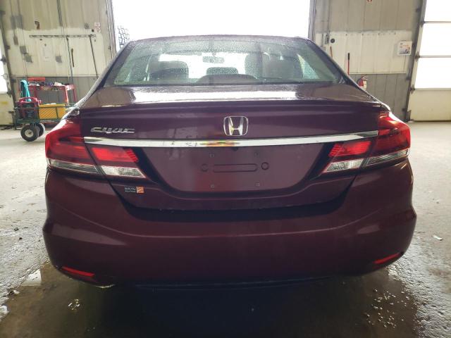 2HGFB2F52FH520984 - 2015 HONDA CIVIC LX MAROON photo 6