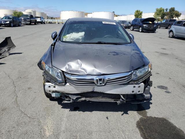 19XFB2F52CE370445 - 2012 HONDA CIVIC LX GRAY photo 5