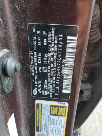 5XXGM4A77DG210234 - 2013 KIA OPTIMA LX BURGUNDY photo 12