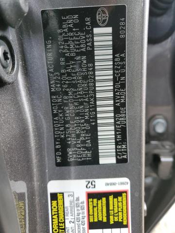 4T1G11AK3PU802848 - 2023 TOYOTA CAMRY SE NIGHT SHADE GRAY photo 12