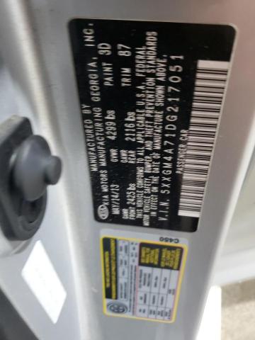 5XXGM4A71DG217051 - 2013 KIA OPTIMA LX Күміс фото 12