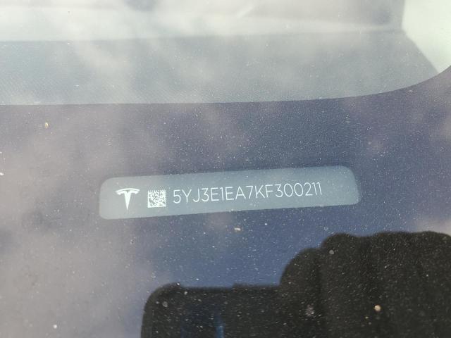 5YJ3E1EA7KF300211 - 2019 TESLA MODEL 3 Ağ foto 12