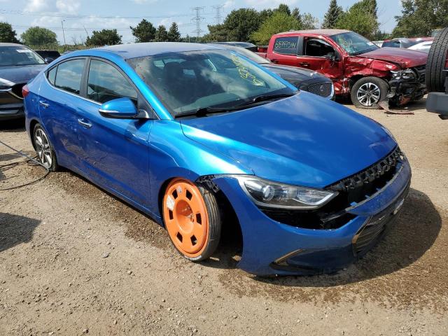 5NPD84LF9HH162631 - 2017 HYUNDAI ELANTRA SE BLUE photo 4