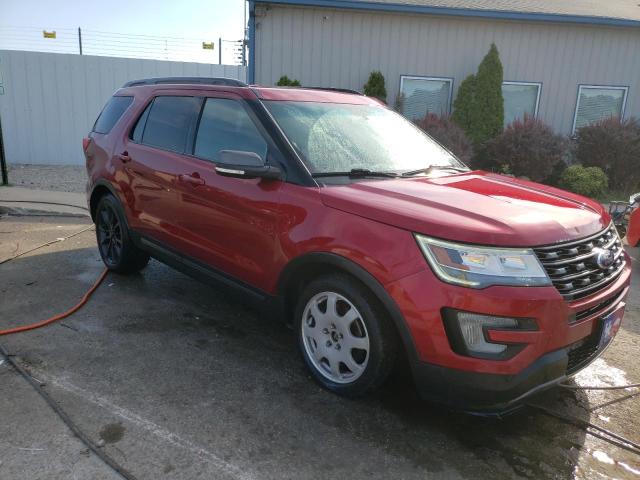 1FM5K7D85HGA21417 - 2017 FORD EXPLORER XLT Qırmızı foto 4