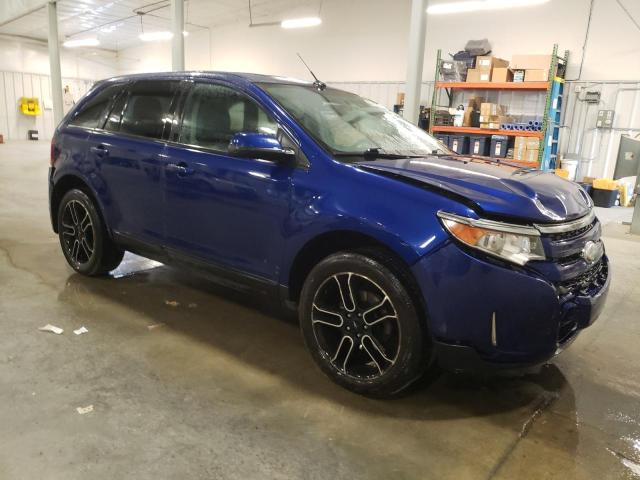 2FMDK4JC1DBC85352 - 2013 FORD EDGE SEL BLUE photo 4