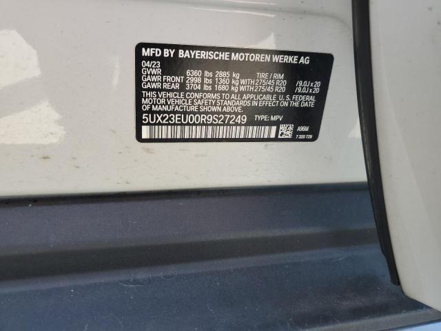 5UX23EU00R9S27249 - 2024 BMW X5 XDRIVE40I WHITE photo 13