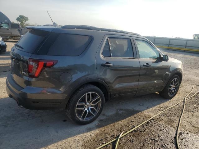 1FM5K8GT2KGA72211 - 2019 FORD EXPLORER SPORT Сірий фото 3