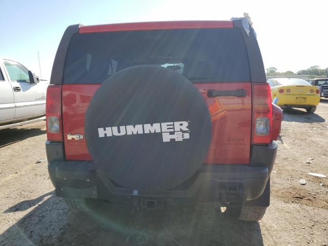 5GTEN13E388118232 - 2008 HUMMER H3 RED photo 6