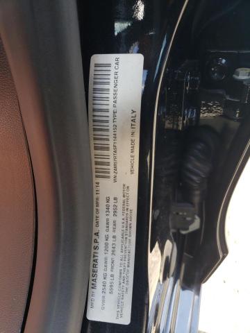 ZAM57RTA5F1144152 - 2015 MASERATI GHIBLI S BLACK photo 12