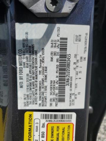 3LN6L2LU2ER803455 - 2014 LINCOLN MKZ HYBRID GRAY photo 12