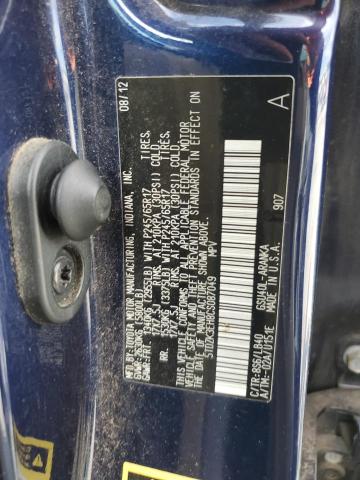 5TDZK3EH8CS087049 - 2012 TOYOTA HIGHLANDER BASE Blau Foto 12