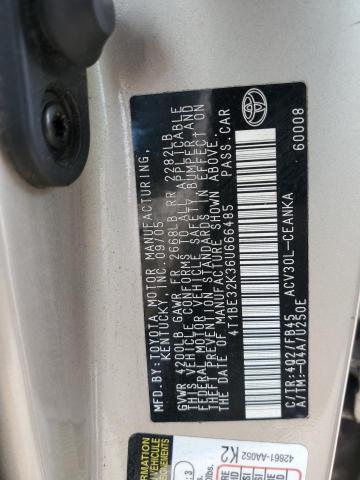 4T1BE32K36U666485 - 2006 TOYOTA CAMRY LE 金色 照片 12