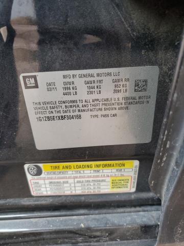 1G1ZB5E1XBF304168 - 2011 CHEVROLET MALIBU LS Schwarz Foto 12