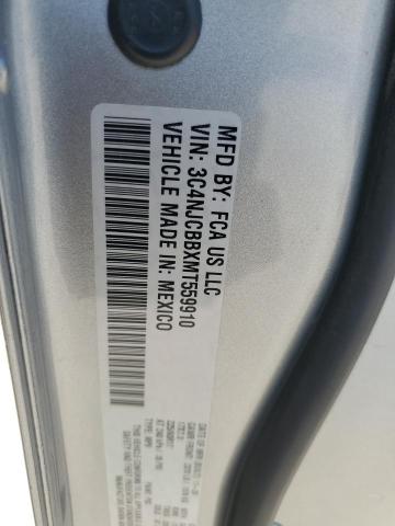 3C4NJCBBXMT559910 - 2021 JEEP COMPASS LATITUDE 银色 照片 12