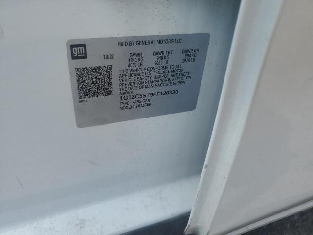 1G1ZC5ST9PF126330 - 2023 CHEVROLET MALIBU LS Blanc photo 12