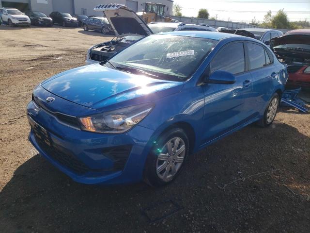 3KPA24AD3ME368001 - 2021 KIA RIO LX BLUE photo 1