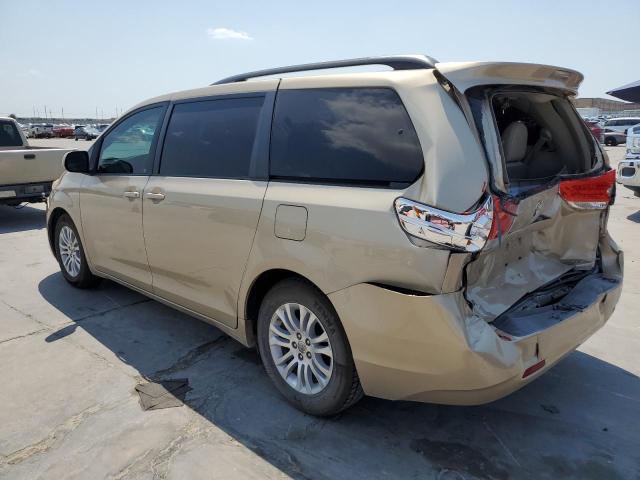 5TDYK3DC1BS139153 - 2011 TOYOTA SIENNA XLE GOLD photo 2