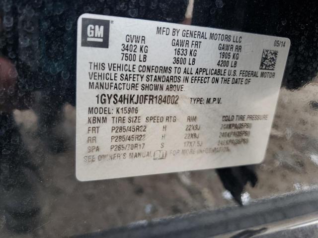 1GYS4HKJ0FR184002 - 2015 CADILLAC ESCALADE ESV LUXURY შავი ფოტო 13