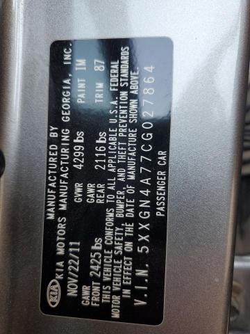 5XXGN4A77CG027864 - 2012 KIA OPTIMA EX SILVER photo 12