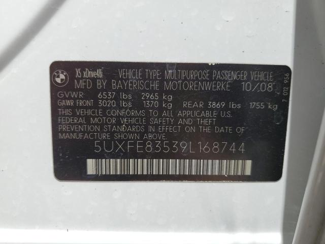 5UXFE83539L168744 - 2009 BMW X5 XDRIVE48I Ağ foto 13