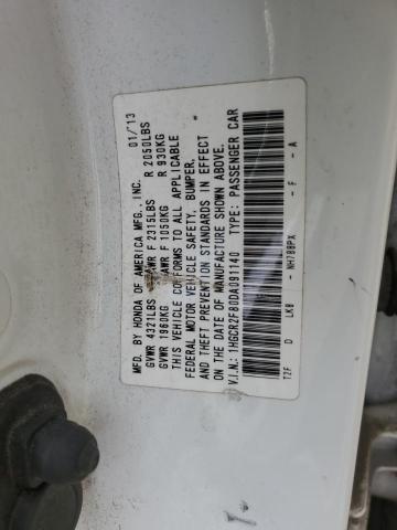 1HGCR2F80DA091140 - 2013 HONDA ACCORD EXL WHITE photo 12