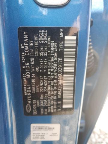 KM8J2CA44KU929178 - 2019 HYUNDAI TUCSON SE BLUE photo 14