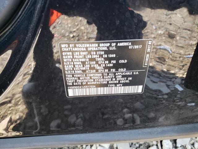 1V2KR2CA1JC517224 - 2018 VOLKSWAGEN ATLAS SE Черный фото 13