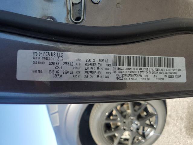 3C4PDDBG9HT579704 - 2017 DODGE JOURNEY SXT GRAY photo 12