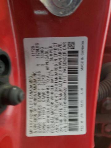 2HGFC2F69MH509502 - 2021 HONDA CIVIC LX RED photo 13