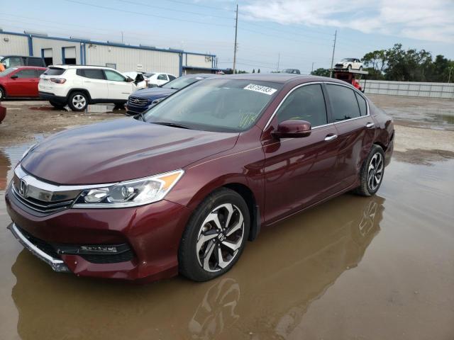 1HGCR2F8XHA041271 - 2017 HONDA ACCORD EXL MAROON photo 1